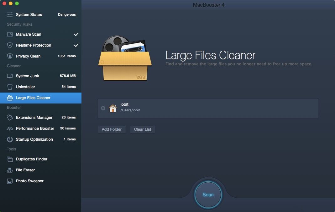 Large Files Cleaner