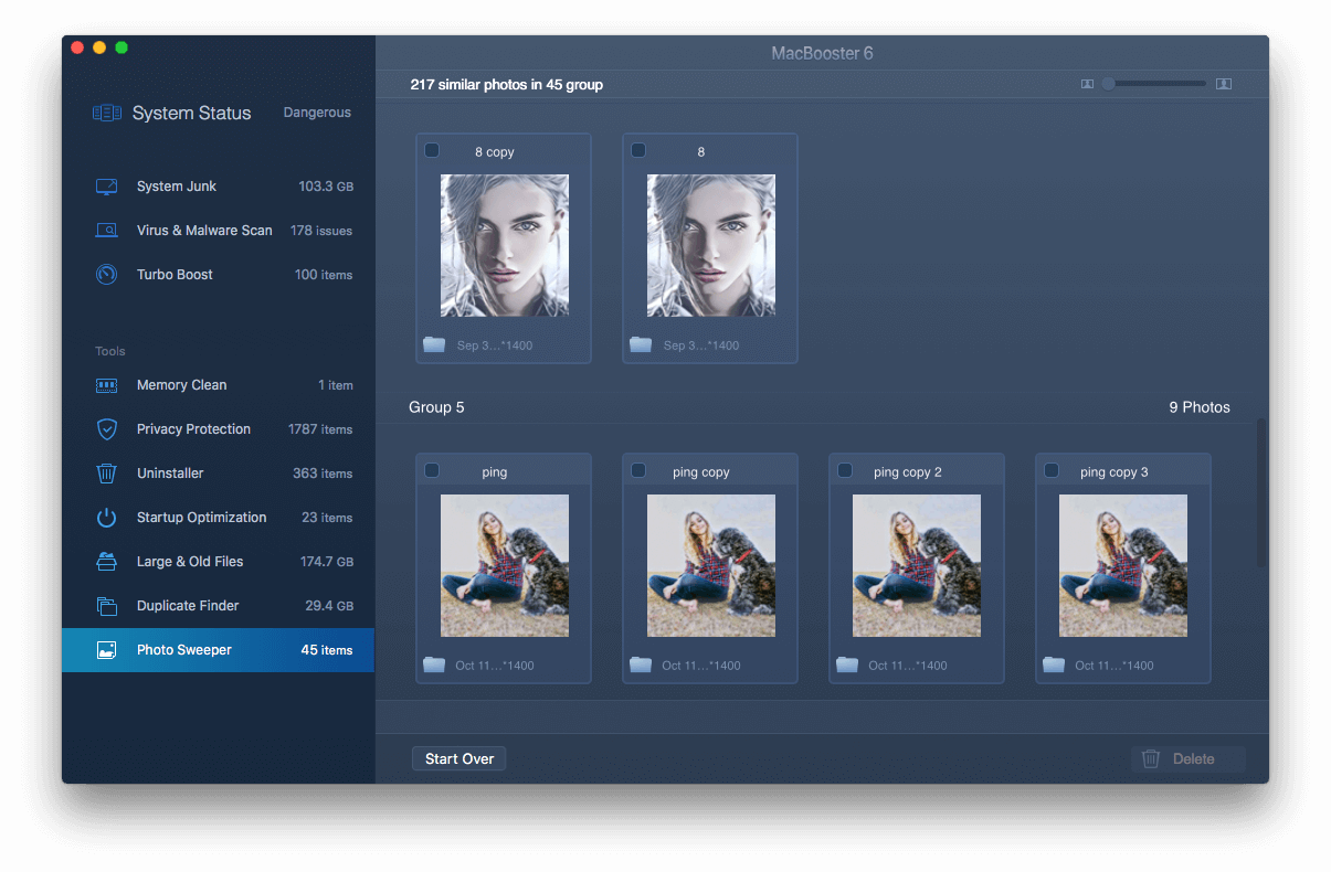 Photo Sweeper Result