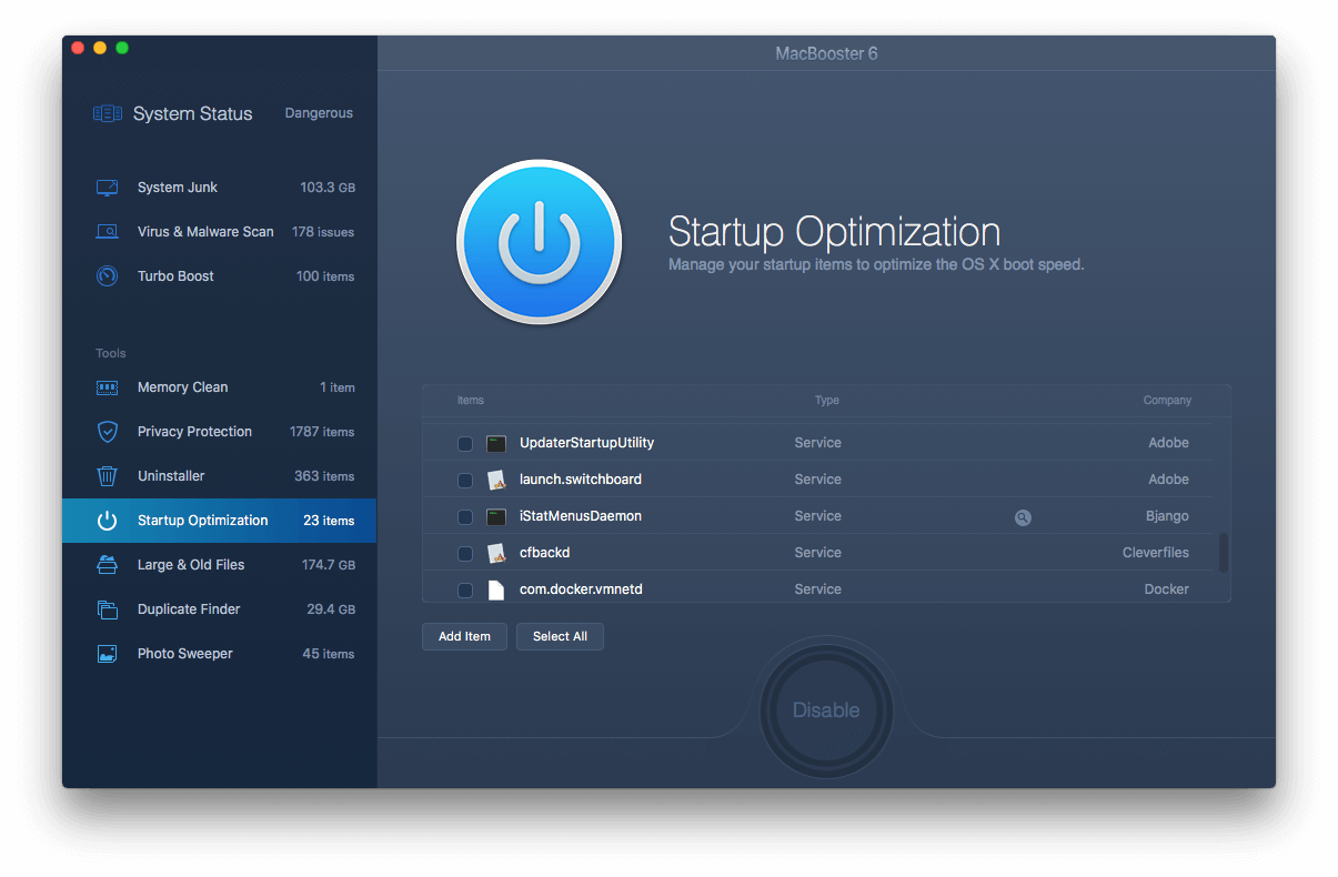 Startup Optimization